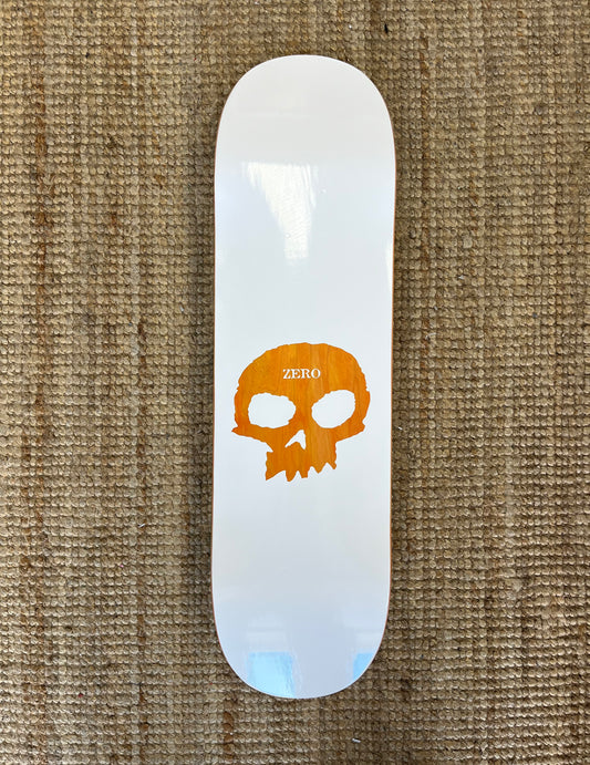 ZERO CURB SHAPE 8.75 Single Skull Wh/Orange Stain